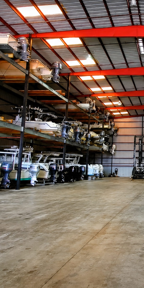 Boat storage and wet slips at Scipio Creek Marina in Apalachicola
